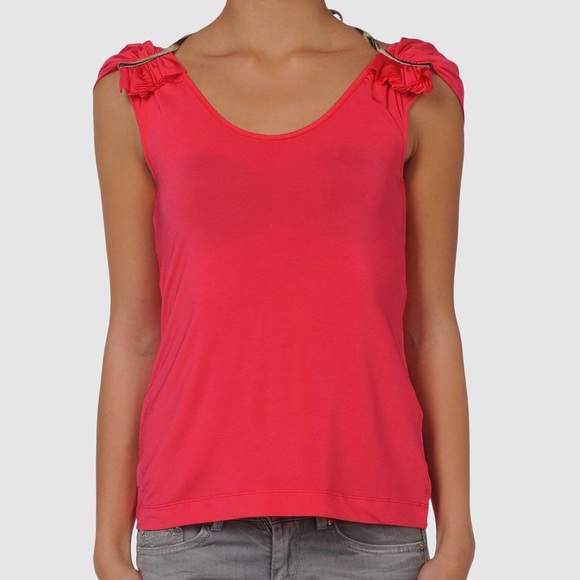 JUST CAVALLI Pink Sleeveless Top 6/42 - Picture 3 of 10
